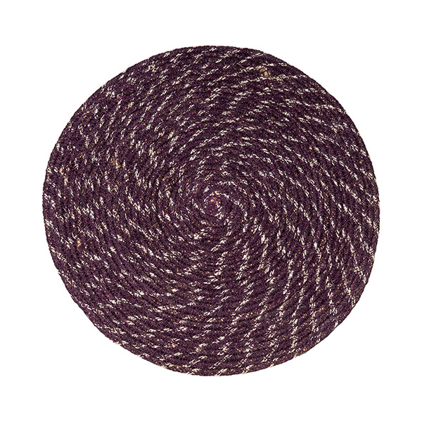 Tischset 38cm AUBERGINE, Jute