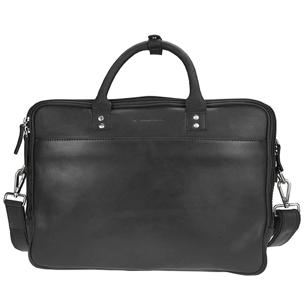 Aktentasche SPORTY schwarz, Ziegenleder / CONTIGO Fairtrade Onlineshop