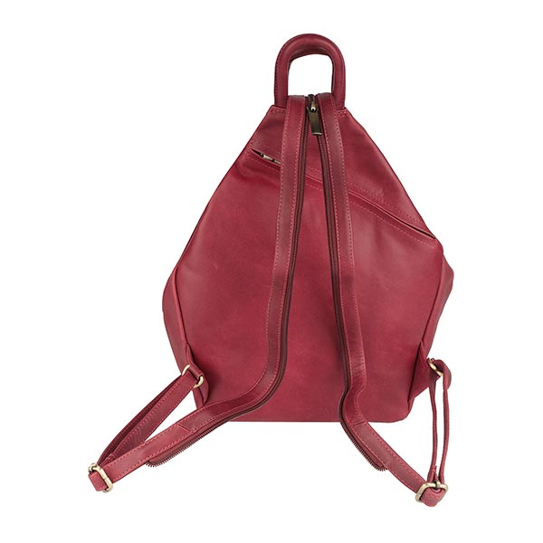Cityrucksack Nobile rot, Rindsleder / CONTIGO Fairtrade Onlineshop
