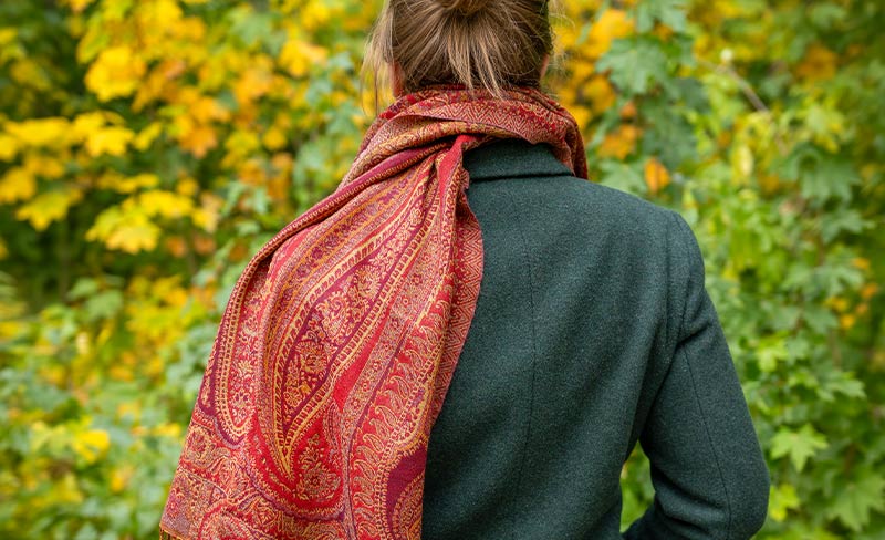 Fair Trade Wollschals Paisley von CONTIGO Fairtrade Onlineshop