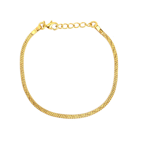 Armband, SNAKE CHAIN, 22K vergoldet