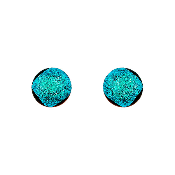 Ohrstecker DICRO grün-blau, Glas und Silber