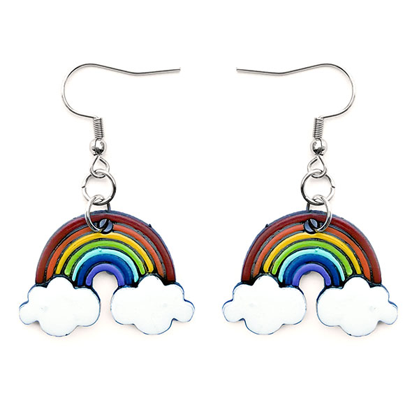 Ohrringe Regenbogen, Flaschenkürbis