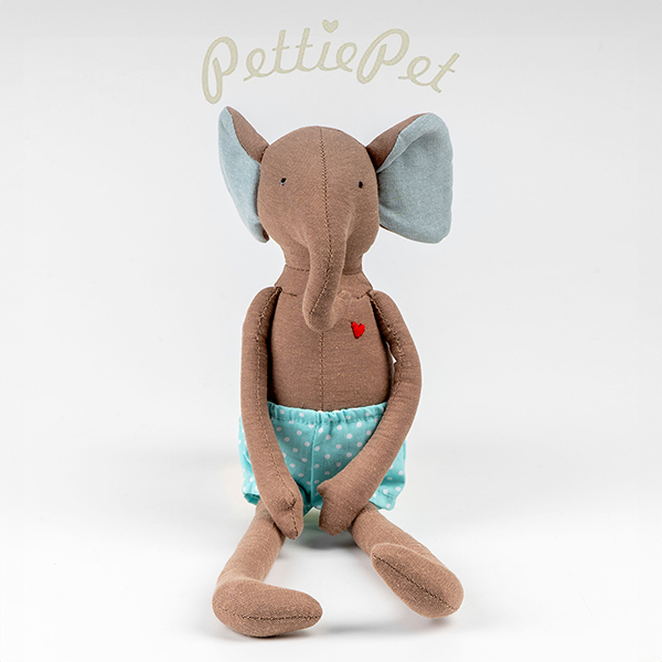 PettiePet Tierpuppe Elefant TAMMO, braun / CONTIGO Fairtrade Onlineshop