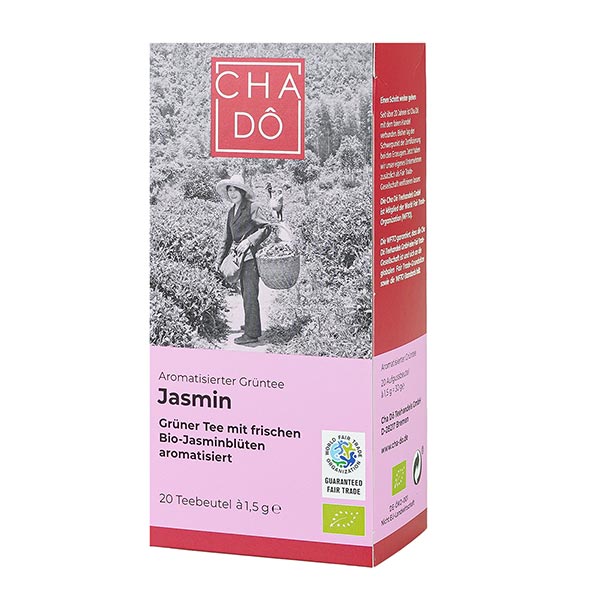 Cha Dô Grüntee Jasmin BIO Teebeutel 20x1,5g kaufen Cha Dô Grüntee Jasmin BIO Teebeutel 20x1,5g / CONTIGO Fairtrade Onlineshop