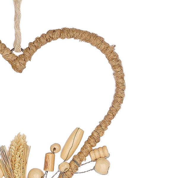 Perlendekoration HERZ 13cm, BOHO natur / CONTIGO Fairtrade Onlineshop
