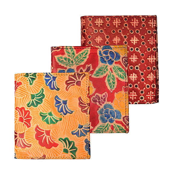 Börse Flat 9x12cm SUNDRA (Stückpreis) Ziegenleder