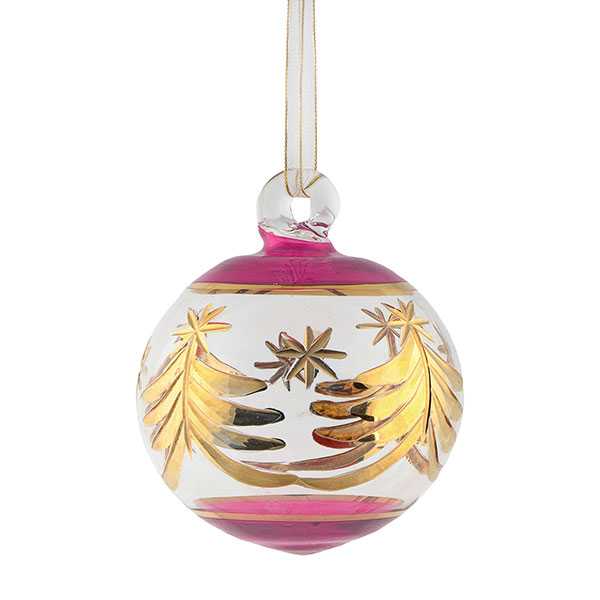 Glaskugel MILAD 6cm, beere-gold