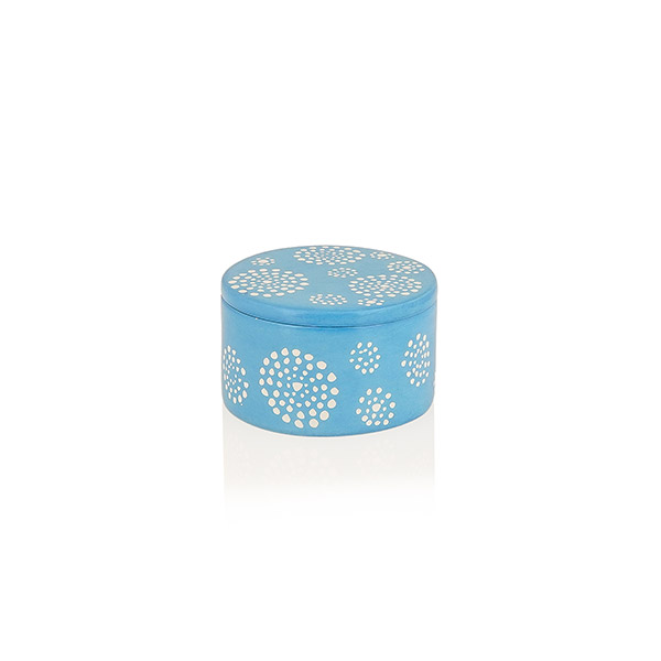 Schmuckkasten 7cm rund PASTELL (Stückpreis), Speckstein / CONTIGO Fairtrade Onlineshop