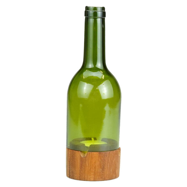 -31% Kerzenhalter INSIGHT, Weinflasche recycelt, grün SONDERPREIS