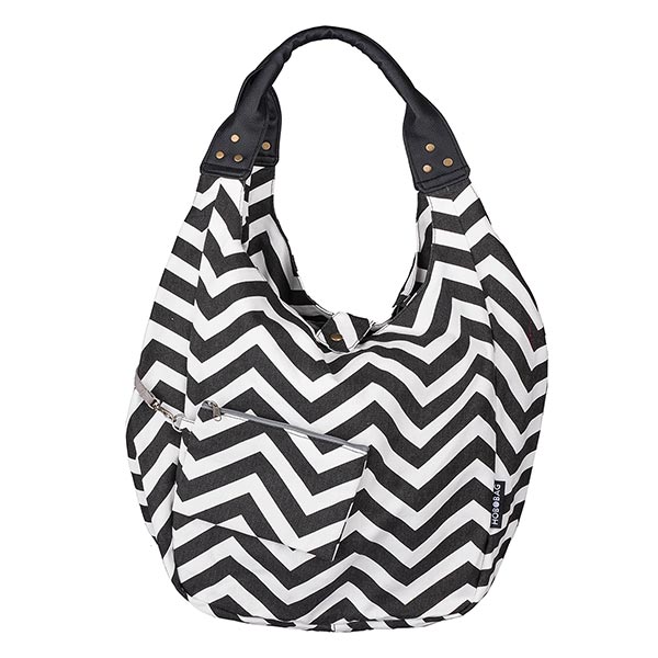 Tasche HOBOBAG black&white, Baumwollcanvas