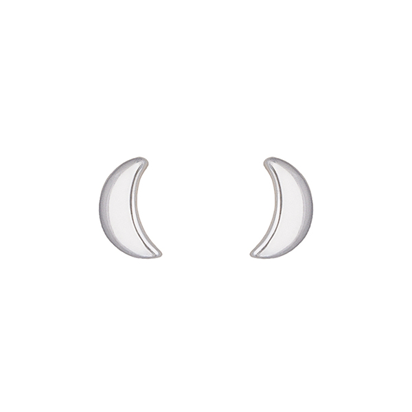 Ohrstecker Halbmond mini, Silber