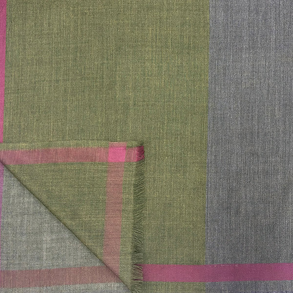 Webschal TARTAN, blau-grün, 180x70 cm, 85 % Wolle, 15%Seide / CONTIGO Fairtrade Onlineshop
