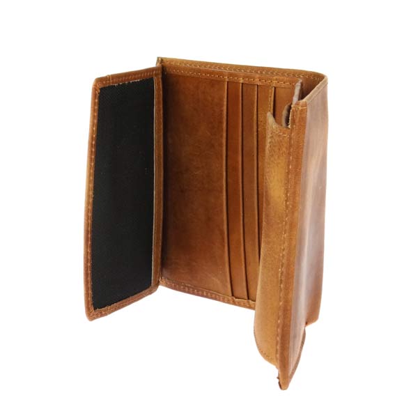 Börse Vintage-TINY 10x9cm braun, Rindsleder / CONTIGO Fairtrade Onlineshop