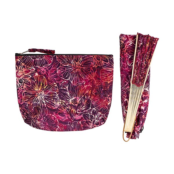 Reißverschlußtasche BATIK (Stück), Baumwolle, handbemalt / CONTIGO Fairtrade Onlineshop