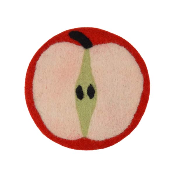 Topfuntersetzer APFEL, Wollfilz