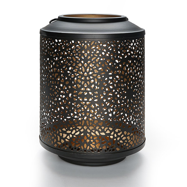 Laterne 25x18 cm, DREAM, schwarz-gold, Eisenblech