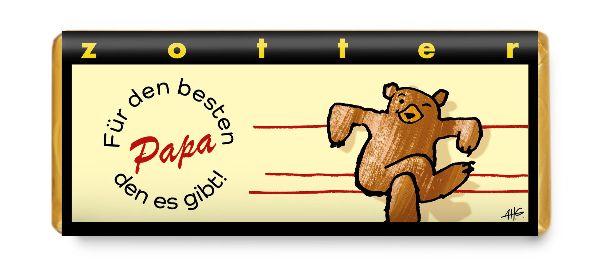 Zotter - Für den besten Papa, den es gibt! 70g BIO alk. / CONTIGO Fairtrade Onlineshop