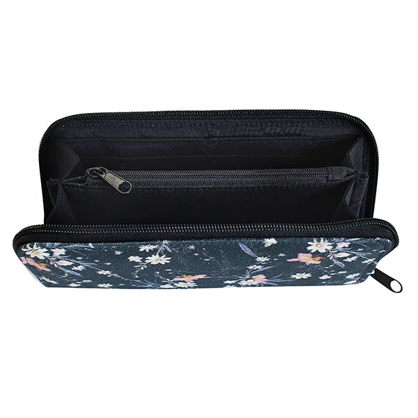 Brieftasche MILLEFLEUR, 20x10 cm, Baumwoll-Canvas / CONTIGO Fairtrade Onlineshop