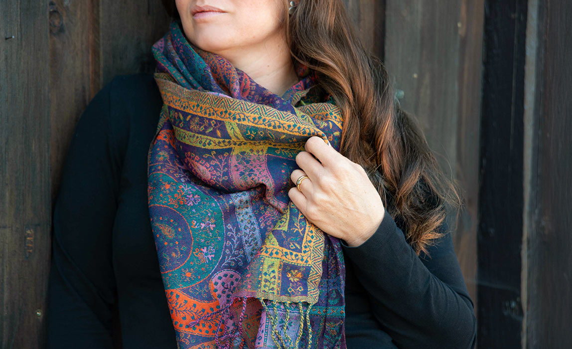 Fair Trade Wollschals Paisley von CONTIGO Fairtrade Onlineshop