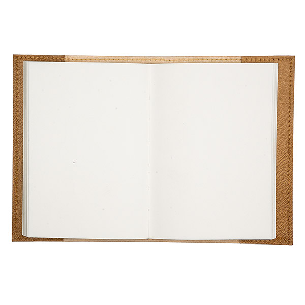 Notizbuch S ZWEIGE, hell braun, nachfüllbar, Leder / CONTIGO Fairtrade Onlineshop