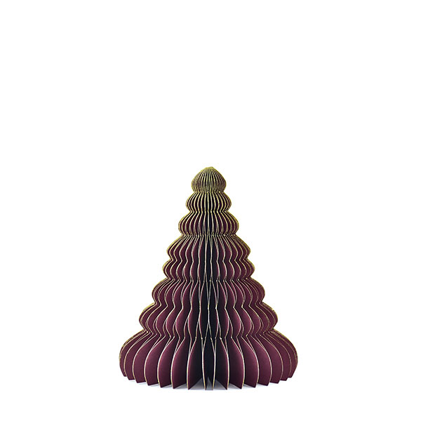 Weihnachtsbaum ORIGAMI 15 cm beere, Goldrand, Papier