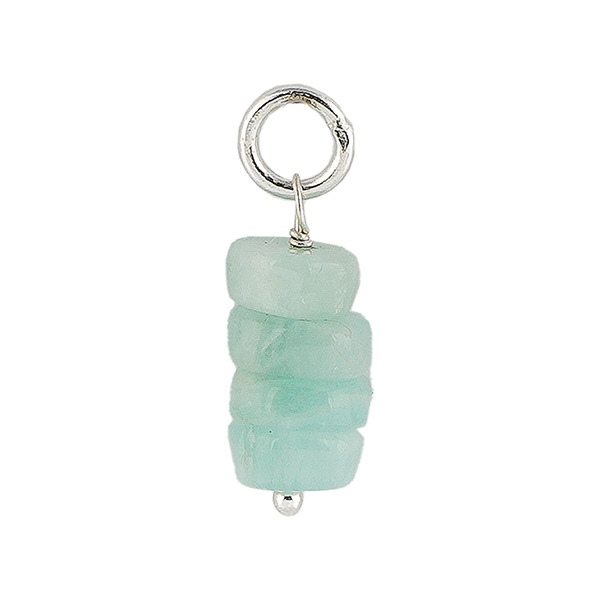 Anhänger 4 Amazonit Steinchen, Mix&Match, versilbert / CONTIGO Fairtrade Onlineshop