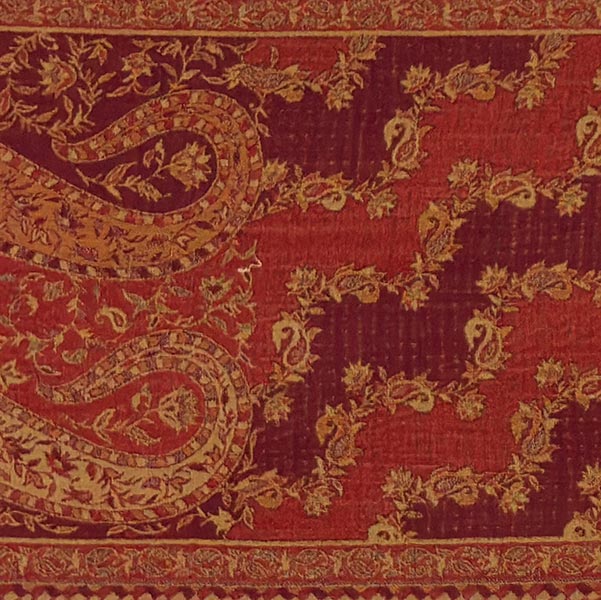 Schal PAISLEY rot-orange, 165x35cm Wolle / CONTIGO Fairtrade Onlineshop