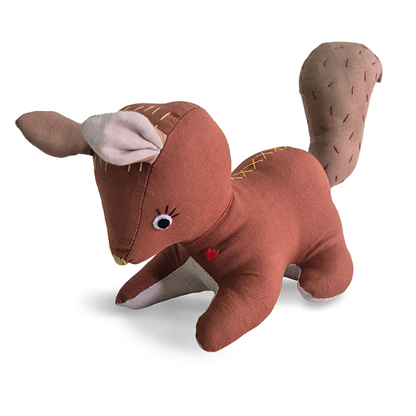 Stofftier Eichhörnchen EDDA, Baumwolle / CONTIGO Fairtrade Onlineshop