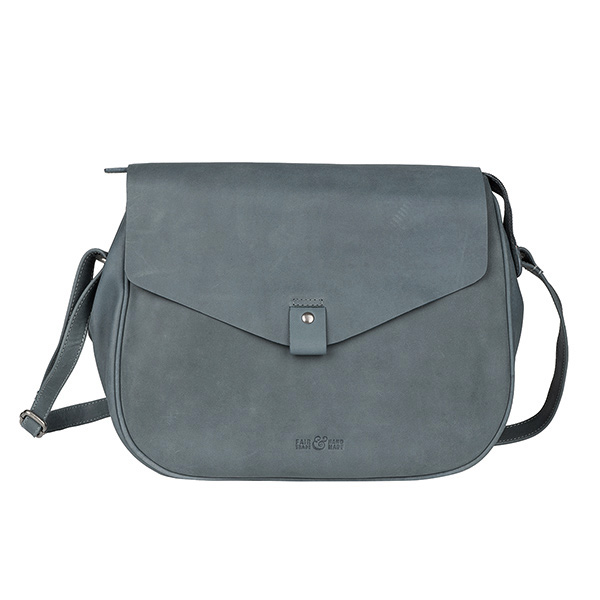 Handtasche LOOP Sheperd rauchblau, Rindsleder