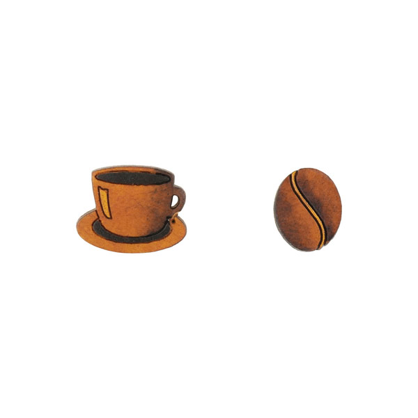 Ohrstecker KAFFEE, Flaschenkürbis