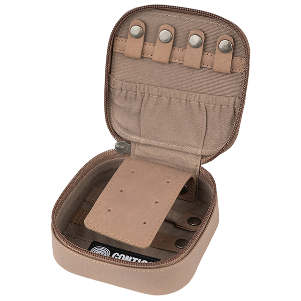 Reiseorganizer für Schmuck S 10x10x4,5cm taupe, Rindsleder / CONTIGO Fairtrade Onlineshop