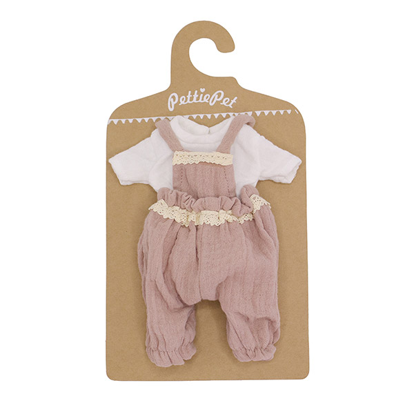 PettiePet Set Tshirt und Latzhose, puder / CONTIGO Fairtrade Onlineshop