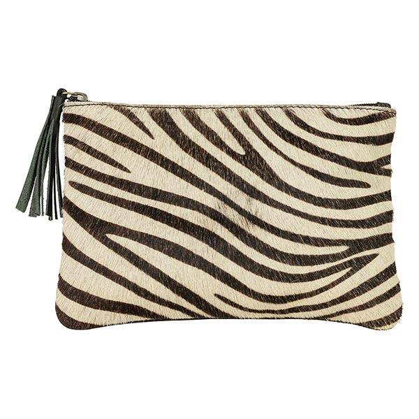 Täschchen HAIR Zebra IndiWIEDUella, Rindsleder / CONTIGO Fairtrade Onlineshop