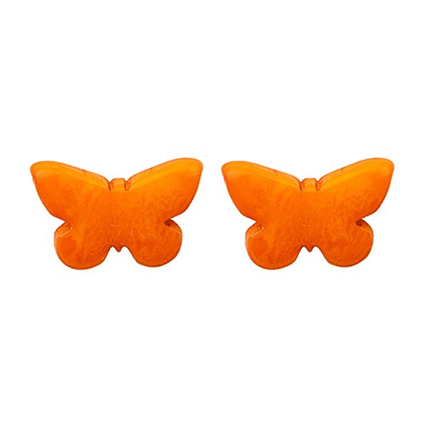 Ohrstecker SCHMETTERLING orange, Tagua