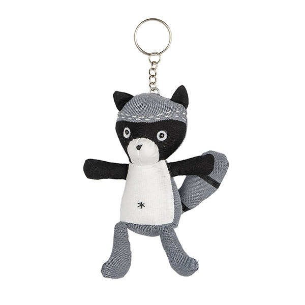 Schlüsselanhänger Waschbär EMILIO, Baumwolle / CONTIGO Fairtrade Onlineshop