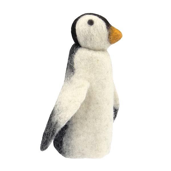 Eierwärmer PINGUIN schwarz-weiß 13cm, Wollfilz