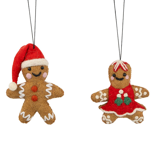 Dekoanhänger LEBKUCHENMÄNNCHEN (Stückpreis), Wollfilz