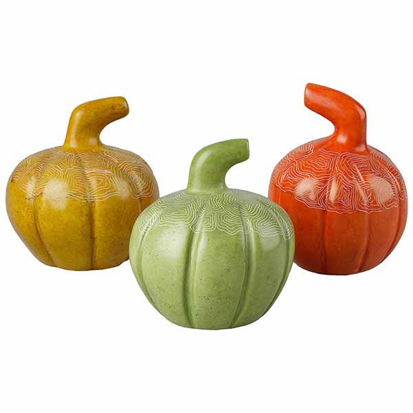 Kürbis 10cm graviert, Speckstein SONDERPREIS / CONTIGO Fairtrade Onlineshop