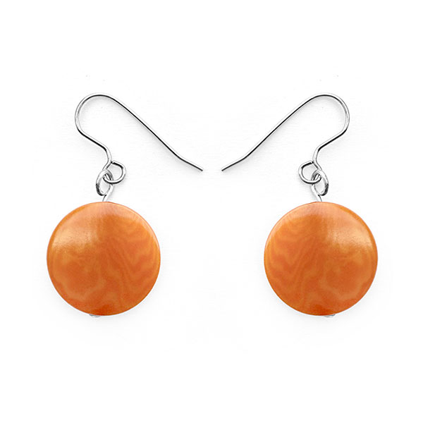 Ohrringe CLASSIC SIMPLE orange, Tagua