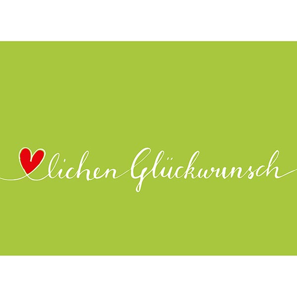 Postkarte Grafik, herzlichen Glückwunsch