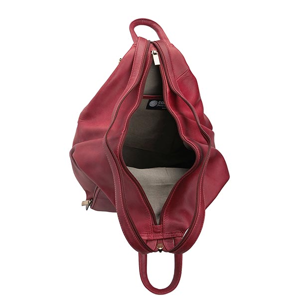 Cityrucksack Nobile rot, Rindsleder / CONTIGO Fairtrade Onlineshop