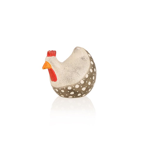 Perlhuhn LISA 7cm, Speckstein / CONTIGO Fairtrade Onlineshop