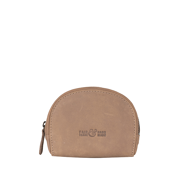 Schlüssel-Etui ROUND taupe, Rindsleder