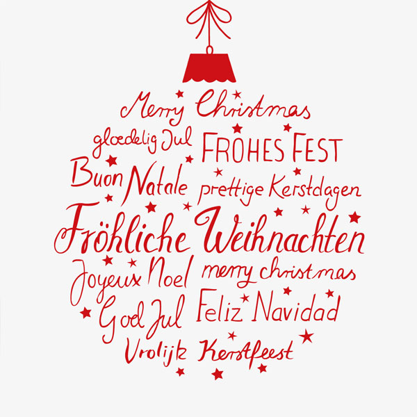 Grußkarte S Christbaumkugel