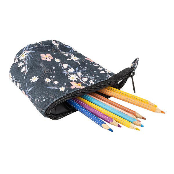 Stehendes Federmäppchen MILLEFLEUR, Baumwoll-Canvas / CONTIGO Fairtrade Onlineshop
