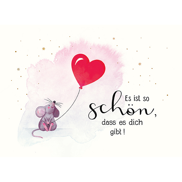 Postkarte Schön, dass es dich gibt