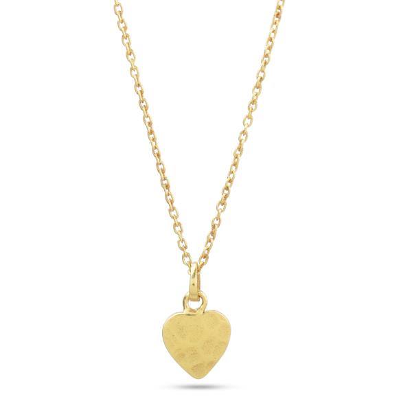Halskette, Herzchen, 22K vergoldet / CONTIGO Fairtrade Onlineshop