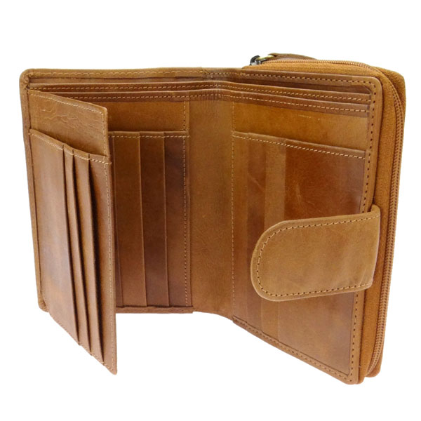 Börse Vintage-OPULENCE 13x10cm braun RFID-secure, Rindsleder / CONTIGO Fairtrade Onlineshop