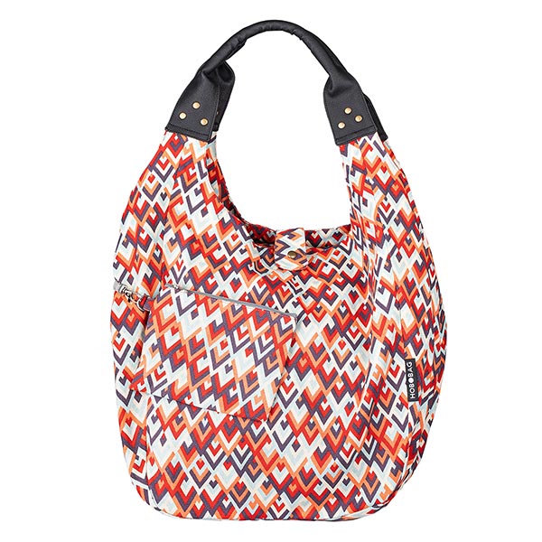 Tasche HOBOBAG IKAT rot, Baumwollcanvas